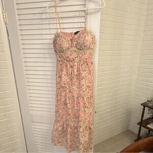 Strut & Bolt Pink Floral Maxi Dress